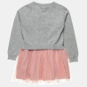 Dress knitted knitted with a combination of tulle (12 months-5 years)