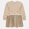 Dress knitted knitted with a combination of tulle (6-14 years)