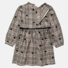 Dress checkered with dots and belt (6-14 years)