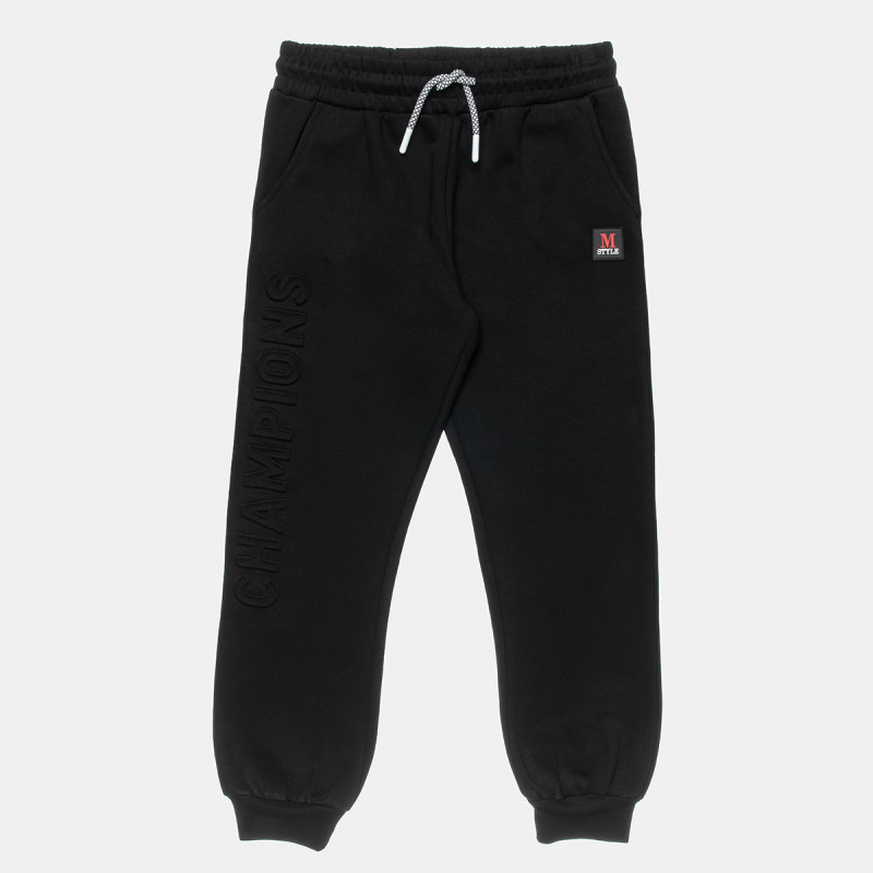 Joggers cotton fleece blend Moovers with embossed lettering (6-16 years)