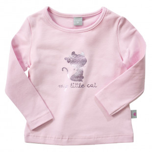 Long sleeve top with shiny print (3-18 months)