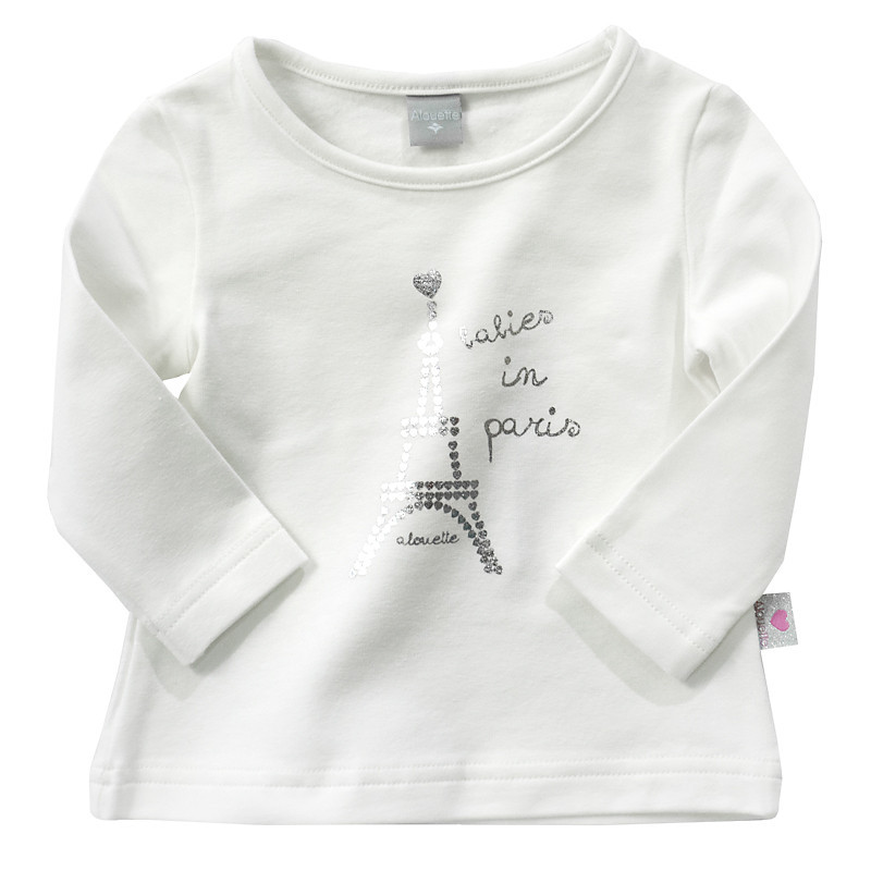 Long sleeve top with shiny print (3-18 months)