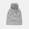 Beanie with thick knitting and pom pon one size (6-16 years)