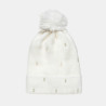 Beanie with thick knitting and pom pon one size (6-16 years)