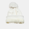 Beanie with thick knitting and pom pon one size (6-16 years)