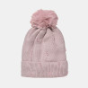 Beanie with thick knitting and pom pon one size (6-16 years)