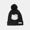 Beanie Hello Kitty with thick knitting and sequins one size (2-4 years)