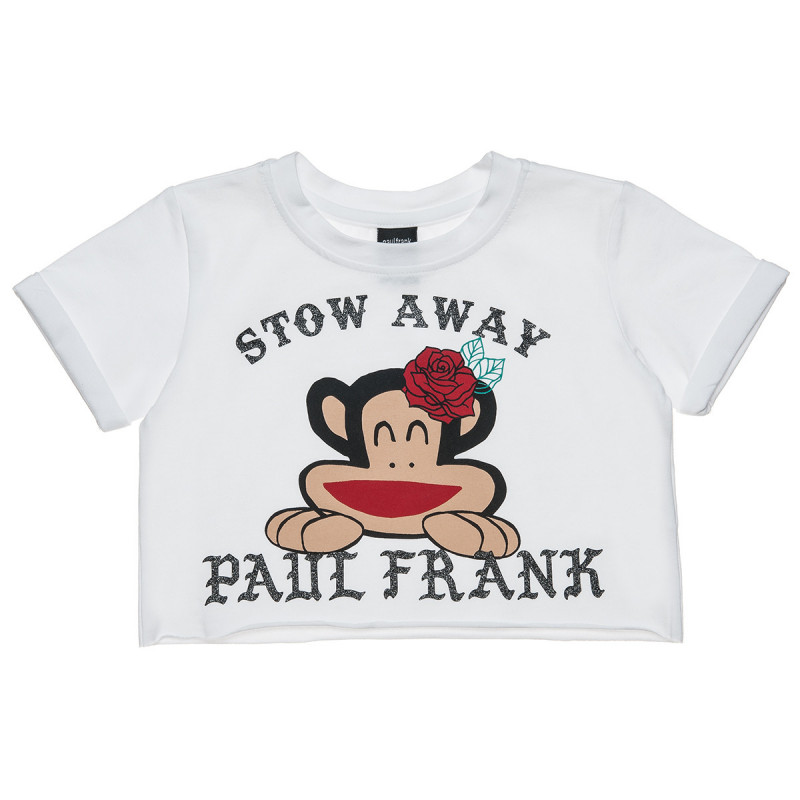 Μπλούζα Paul Frank crop με glitter τύπωμα (12 μηνών-5 ετών)