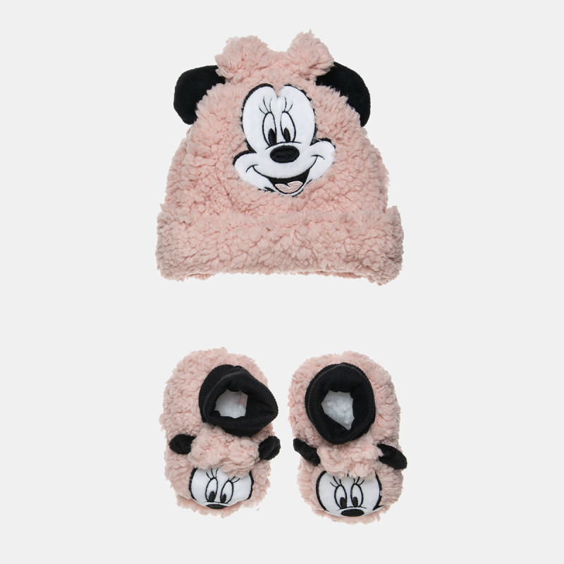 Set Disney Minnie Mouse beanie with crib shoes (6 months)