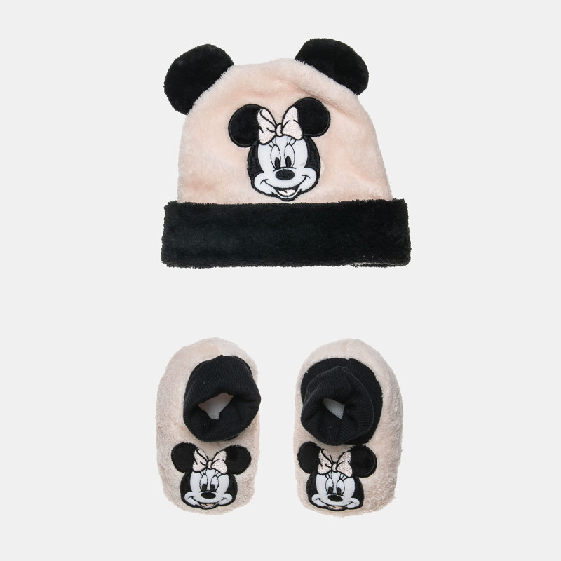 Set Disney Minnie Mouse beanie with crib shoes (6 months)