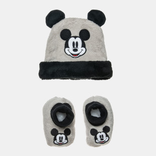 Set Disney Mickey Mouse Beanie with crib slippers (6 months)