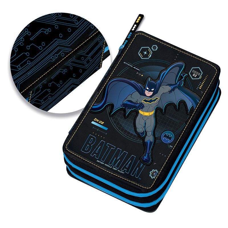 Pencil case Batman with double zipper and slots - Alouette | Βρεφικά &  Παιδικά Ρούχα