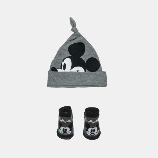 Set Disney Mickey Mouse beanie with socks (0-3 months)