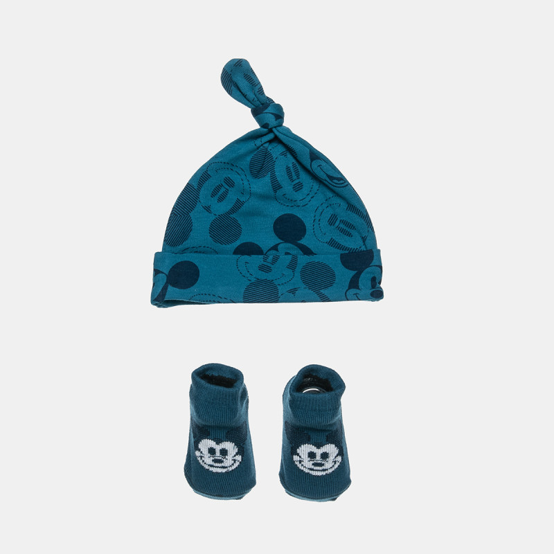 Set Disney Mickey Mouse beanie with socks (0-3 months)