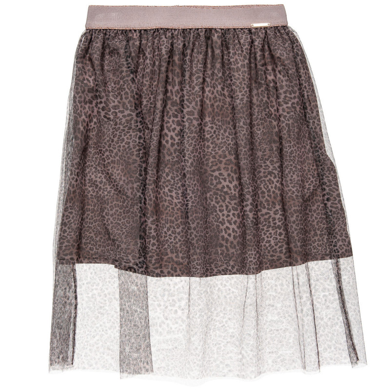 Skirt leopard print with tulle  (6-14 years)