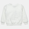 Long sleeve top cotton fleece blend with eco fur sleeves (12 months-3 years)