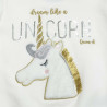 Long sleeve top cotton fleece blend with eco fur sleeves (12 months-3 years)