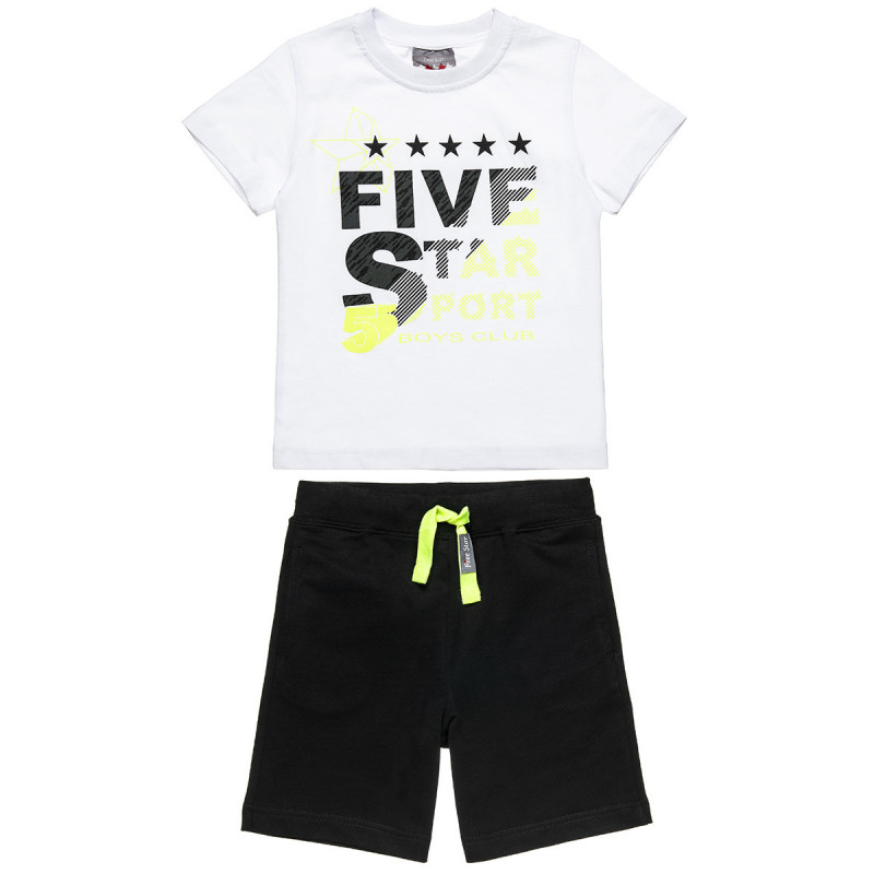 Set Five Star blouse with lettering and pants (6-16 years)