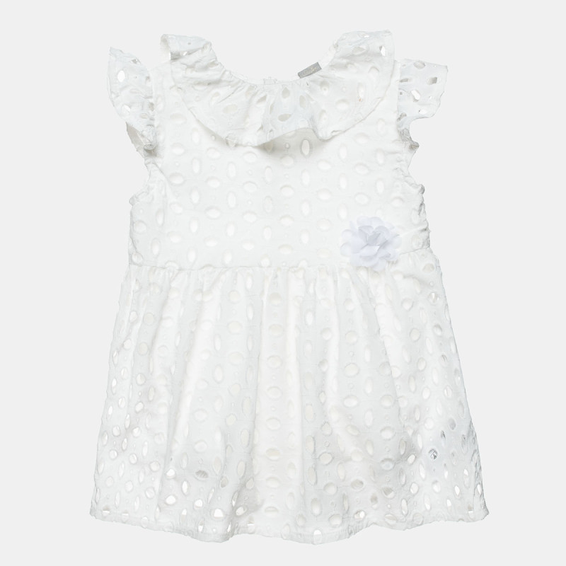 Dress with with cutwork embroidery and ruffles (6 months-2 years)