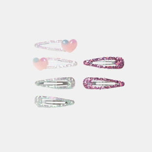 Hair clip with glitter - Set of 6pcs