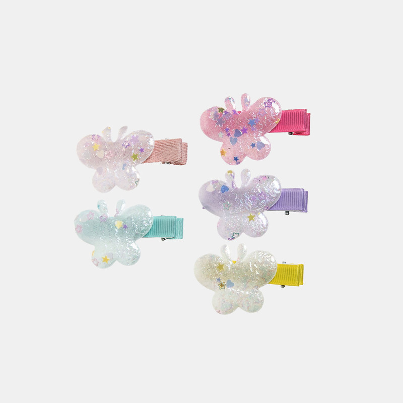 Hair clip butterfies - Set 5pcs