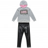 Set Moovers sweatshirt with patch and leather leggings (6-16 years)