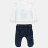 Set velour Tender Comforts with emboidery and hat (3-12 months)