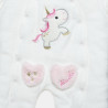 Pramsuit velour Tender Comforts with eco fur details (1-12 months)