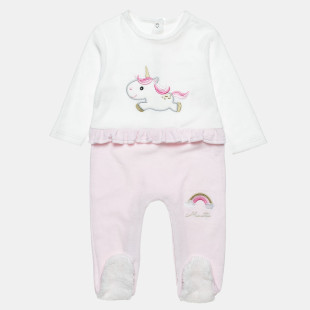 Babygrow Tender Comforts velour with embroidery (1-12 months)