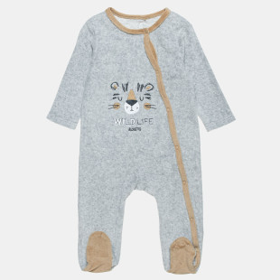 Babygrow velour with embroidery (1-12 months)