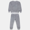 Tracksuit velour with a bow and embroidery (6-16 years)