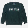 Tracksuit Five Star cotton fleece blend with embossed lettering (12 months-5 years)