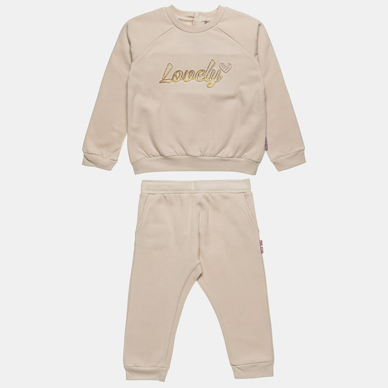 Tracksuit cotton fleece blend Five Star with embossed glitter design (18 months-5 years)