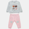 Set cotton fleece blend Tender Comforts with glitter details (3-18 months)