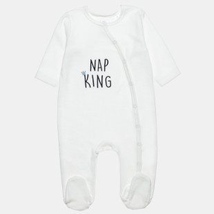 Babygrow velour Tender Comforts with embroidery (1-12 months)