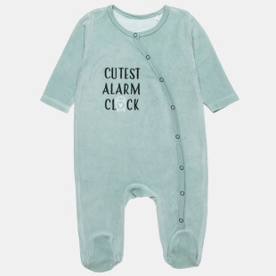 Babygrow velour Tender Comforts with embroidery (1-12 months)