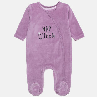 Babygrow velour Tender Comforts with embroidery (1-12 months)