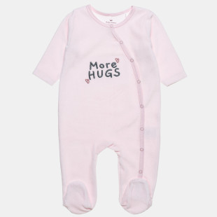 Babygrow velour Tender Comforts with embroidery (1-12 months)