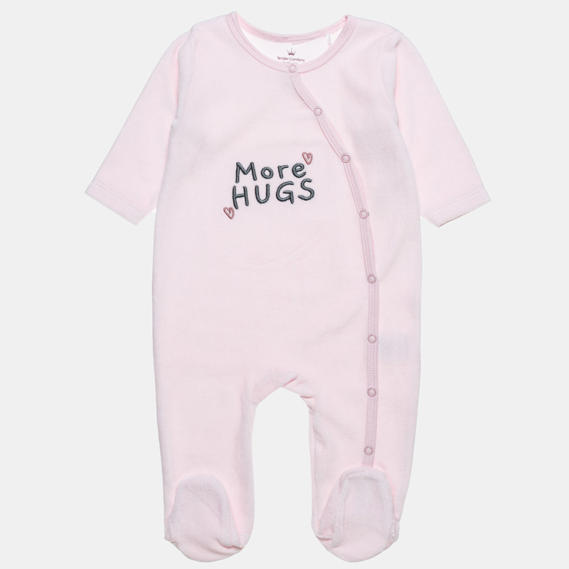 Babygrow velour Tender Comforts with embroidery (1-12 months)