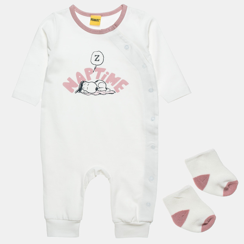 Babygrow Snoopy with socks (1-12 months)