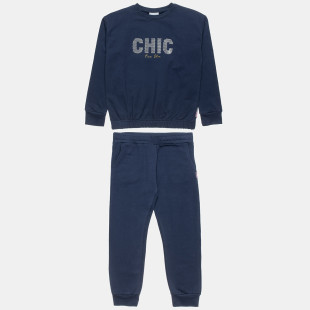 Tracksuit cotton fleece blend with embossed lettering (6-16 years)