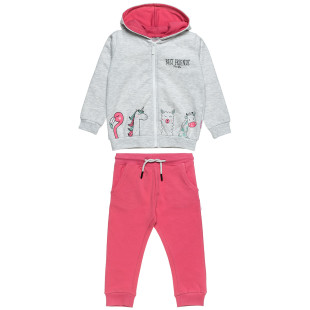 Tracksuit Five Star cotton fleece blend with embossed design (12 months-5 years)