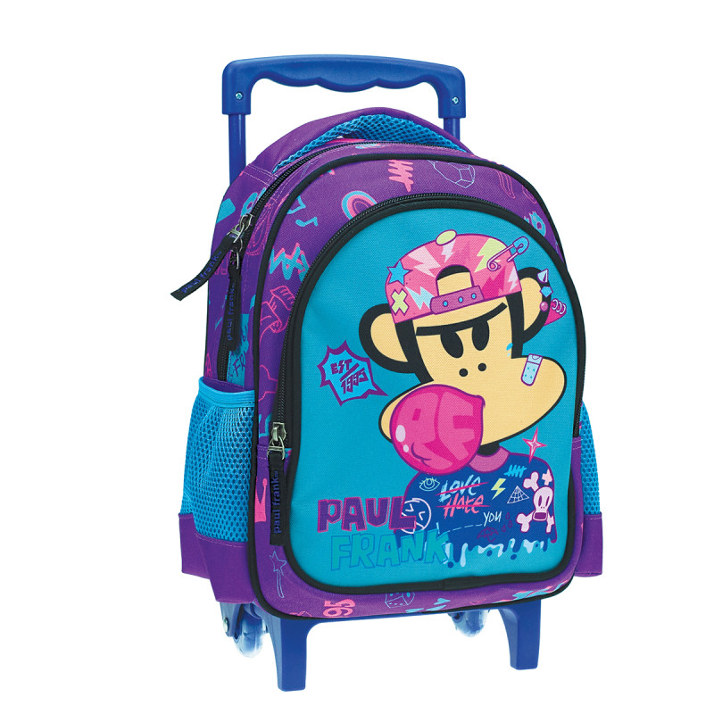 Trolley backpack kindergarten Paul Frank Bubble