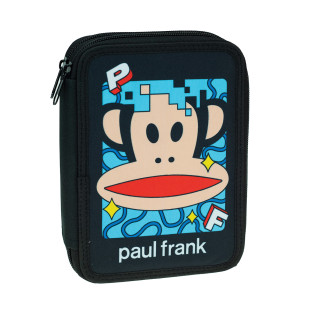 Pencil case Paul Frank Digital with double zipper and slots