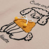 Long sleeve top   cotton fleece blend with eco fur (12 months-5 years)