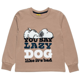 Long sleeve top Snoopy with embossed elements (18 months-8 years)