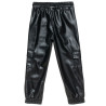 Pants from eco leather with pockets (6-16 years)