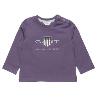 Long sleeve Gant top with print (12-18 months)