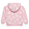 Zip hoodie cotton fleece blend with swan pattern (12 months-5 years)