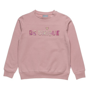 Long sleeve top cotton fleece blend Five Star with embossed letters (6-14 years)